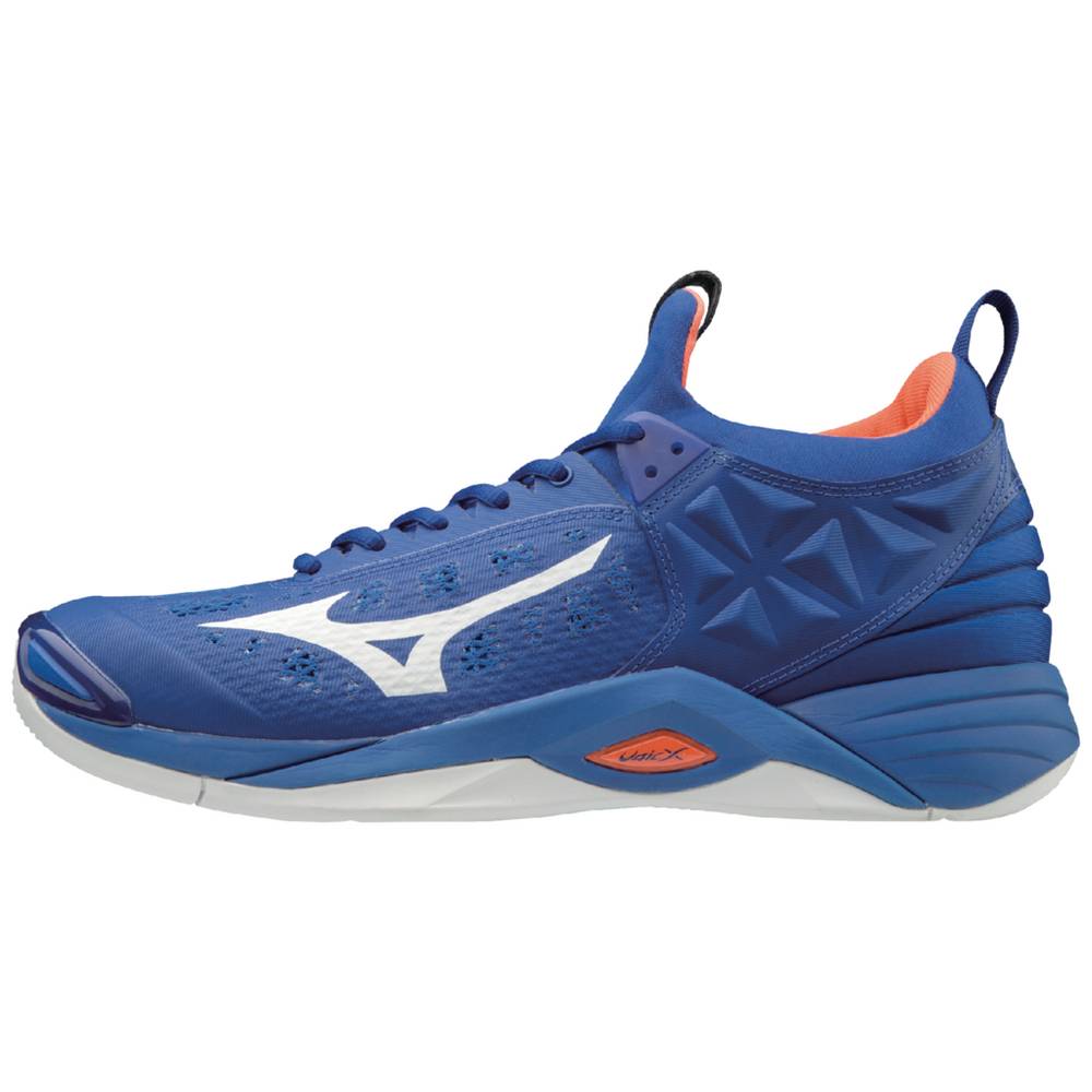 Mizuno Men's Wave Momentum Volleyball Shoes Royal/Orange (430261-TZW)